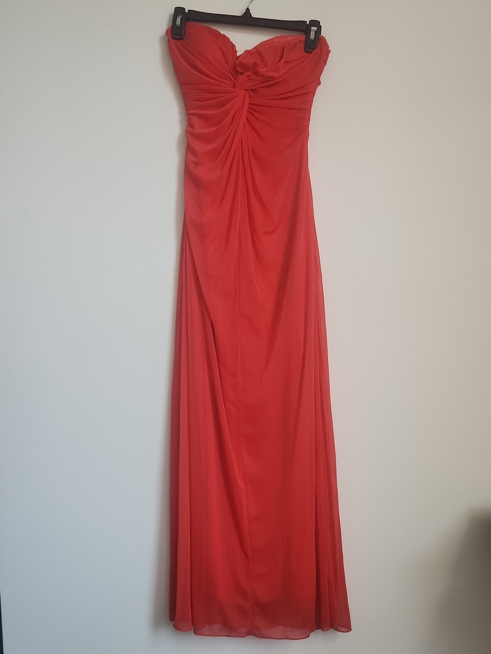 Charlotte Russe Strapless Red Strap Back Evening Dress